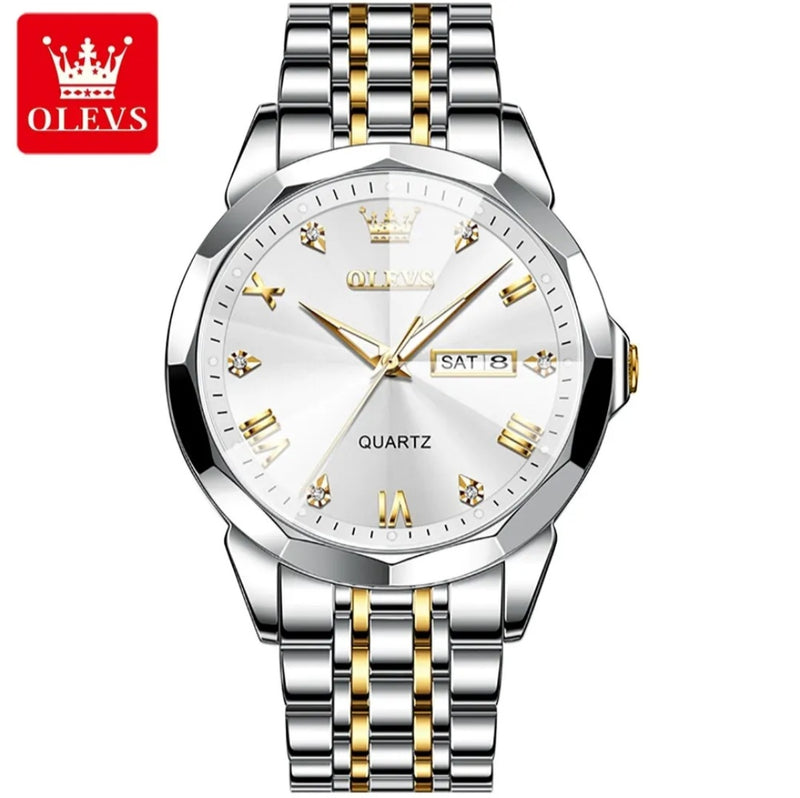 OLEVS Relógio Masculino Estilo Diamante Quartzo 9931