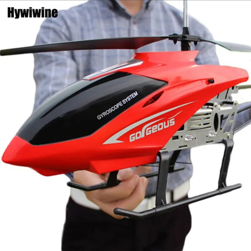 Helicóptero RC com controle remoto para crianças, brinquedo de avião grande extra durável, modelo de drone ao ar livre, aeronave grande, 3.5CH, 80cm