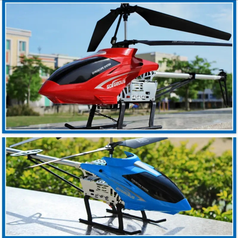 Helicóptero RC com controle remoto para crianças, brinquedo de avião grande extra durável, modelo de drone ao ar livre, aeronave grande, 3.5CH, 80cm